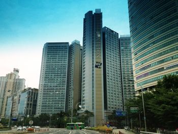 Low angle view of buildings against sky