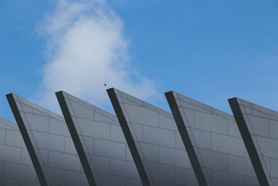 Low angle view of modern building against sky