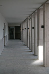 Empty corridor of building