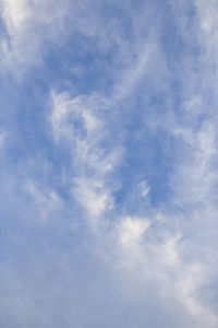 Low angle view of clouds in sky