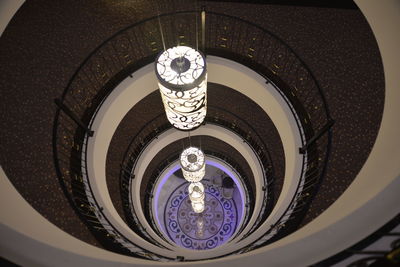 Close-up of spiral staircase