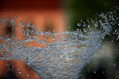 Close-up of wet glass