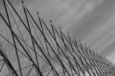 Low angle view of power lines