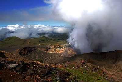 Scenic view of mountain against sky