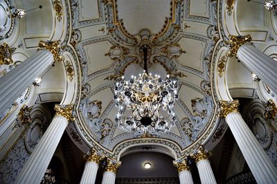 Low angle view of ceiling of historic building