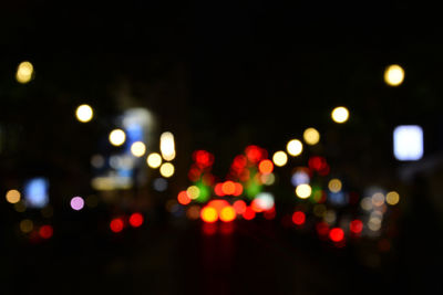 Defocused lights at night