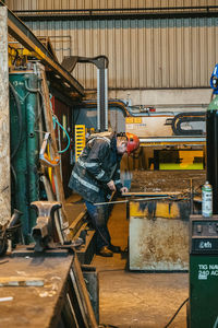 Man working at construction site