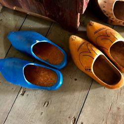 High angle view of paintbrushes on table