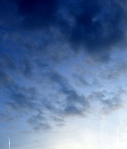 Low angle view of clouds in sky