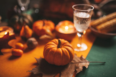 Close-up of food on table