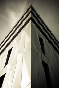 Low angle view of modern building against sky