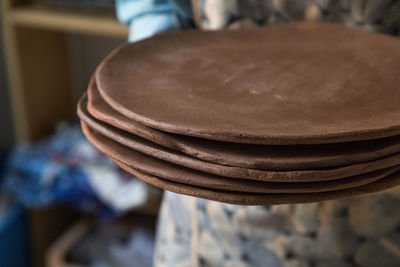 Close-up of ice cream in plate