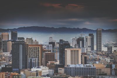 Modern cityscape against sky