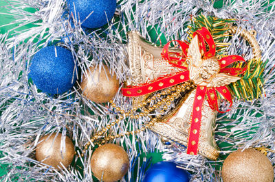 High angle view of christmas decoration