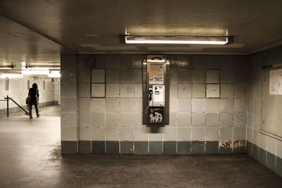 Woman in subway