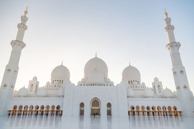 View of mosque against clear sky