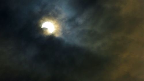 Low angle view of sky at sunset