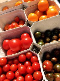 Close-up of tomatoes in basket