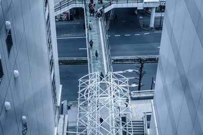 High angle view of modern building