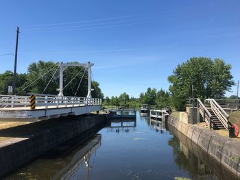 Bridge over river against sky