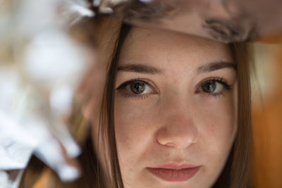 Close-up portrait of woman