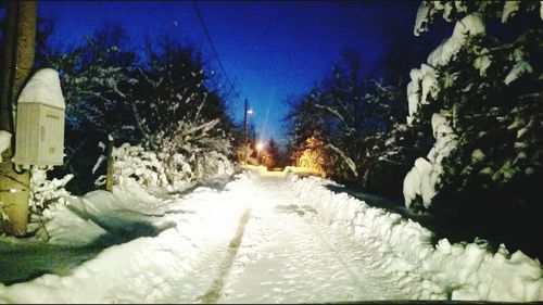 Street lights in the dark