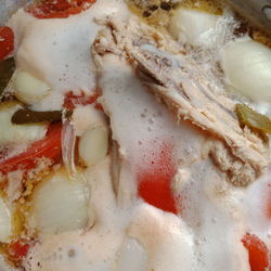 High angle view of breakfast served in plate