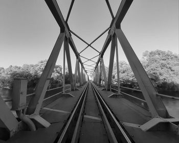 Railway bridge against sky