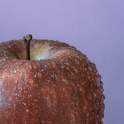 Close-up of apple against white background