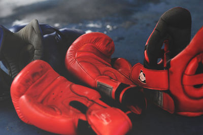 Close-up of red shoes