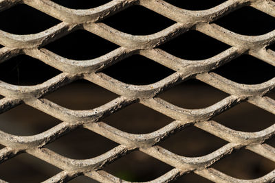 Detail shot of metal fence - mesh - grid
