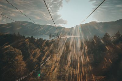 Panoramic view of mountains against sky