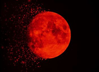 Scenic view of moon against sky at night