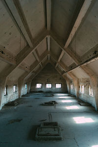 Interior of abandoned building