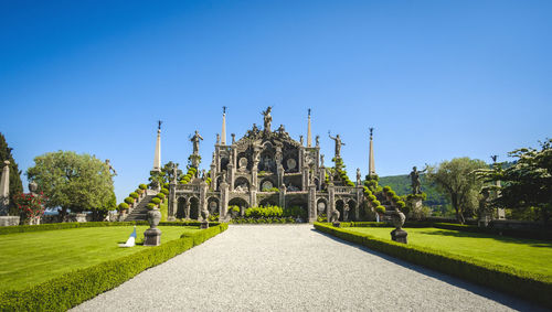 View of temple against clear sky