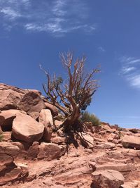 Rock formation against sky