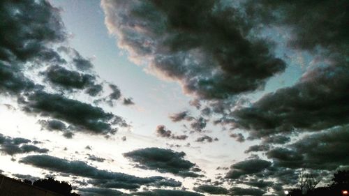 Low angle view of cloudy sky