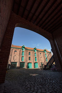 Low angle view of historical building against sky