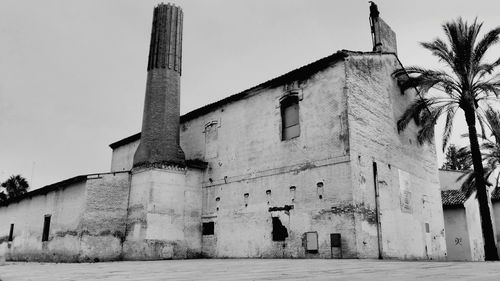 Low angle view of historic building against sky