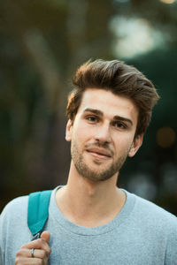 Portrait of young man smiling