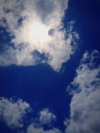 Low angle view of cloudy sky