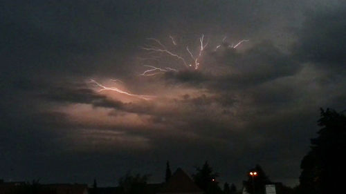 Low angle view of cloudy sky