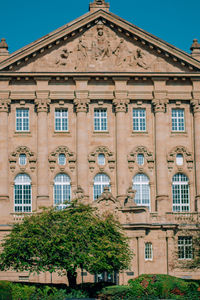 Low angle view of building against sky