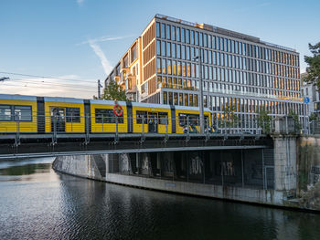 Bridge over river against sky