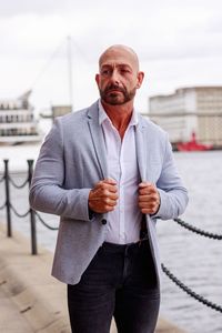 Portrait of man standing outdoors