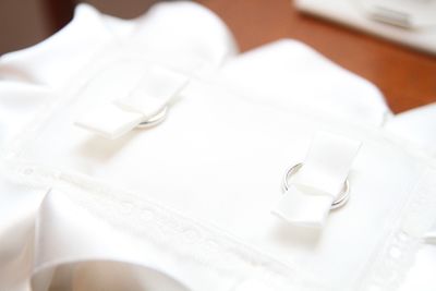 Close-up of open book on table