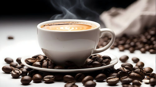 Close-up of coffee on table