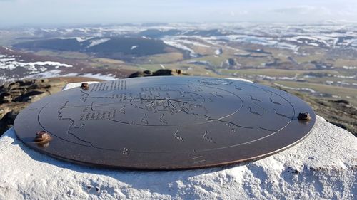 Aerial view of snowcapped mountains