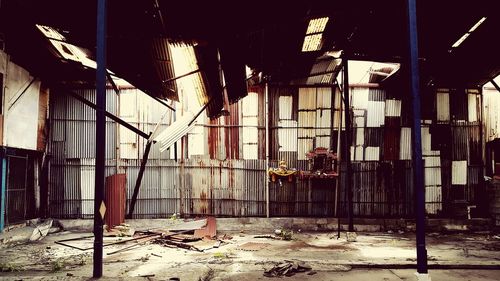 Interior of abandoned building