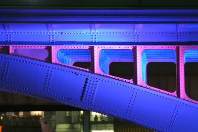 View of illuminated built structure